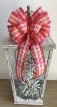 1 Pcs Spring and Summer Plaid Easter Wired Wreath Bow 10 Inch #MNDC - £21.10 GBP