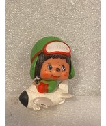 1979 Monchhichi 2&quot; Small PVC Figure Flying In Airplane *Pre-Owned* DMA - $16.83 CAD