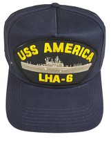 USS America LHA-6 Ship HAT - Navy Blue - Veteran Owned Business - £18.37 GBP