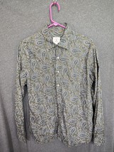 Brooks Brothers Shirt Men&#39;s XL Red Fleece Shirt Olive Paisley Button Up - £16.84 GBP