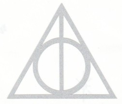 Reflective Harry Potter DEATHLY HALLOWS vinyl decal sticker RTIC window helmet - £2.75 GBP+