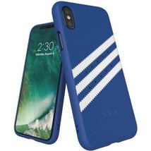 New Adidas Originals 3-Stripes Snap Case For iPhone XS &amp; iPhone X - Blue... - $8.95