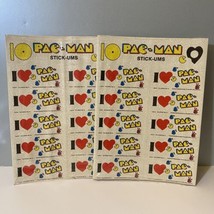 Vintage 1980s Pac-Man Stickers I Love Pac-Man Stick-Ums - £11.79 GBP