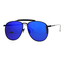 Retro Hipster Fashion Aviator Sunglasses Unisex Flat Style Metal Frame - £9.55 GBP