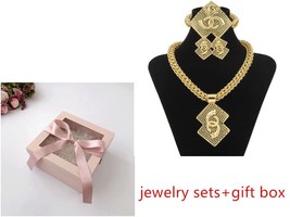 Wholesale Luxury Nigerian Women Wedding Jewelry Sets Big Chunky Necklace Earring - £20.81 GBP
