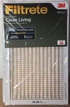 Filtrete 16x25x1 Air Filter, MPR 300, MERV 5, Clean Living Basic Dust, 6... - $28.04