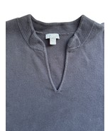 J Jill 100 Cotton Shirt Womens XL Black Long Sleeve Soft V Neck Blouse C... - $32.28 CAD