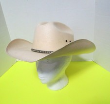 Resitol George Strait 10X Shantung Panama Straw Western Cowboy Hat Ivory 6 3/4&quot; - £75.13 GBP