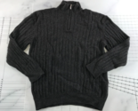 Hathaway Platinum Sweater Mens Extra Large Charcoal Grey Geelong Lambswool - $39.59