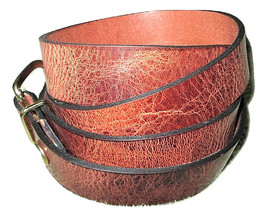 Belt * Water Buffalo Leather * Tan Marble * 1-1/2&quot; * 1-1/4&quot; &amp; 1&quot; Wide - $28.99