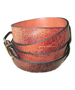 BELT * WATER   BUFFALO  LEATHER * Tan Marble * 1-1/2&quot;  * 1-1/4&quot;  &amp;  1&quot;  ... - $39.77 CAD
