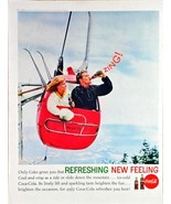 COCA COLA - COKE - Ski Lift - Sking - Snow - Refreshing -1962 Vintage Pr... - $12.26