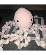 Handmade Crochet Octopus Medium Pink Brown Plush - $14.49