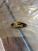 Ford Lapel Hat Tie Pin Turquoise Color Inlay Background Jewelry Costume - $21.99