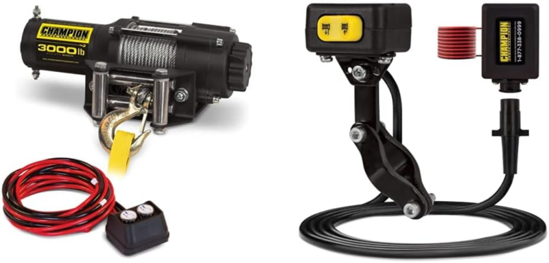 3000-Lb, Black,Red and Champion Mini-Rocker Switch Winch Remote Control Kit - $242.20