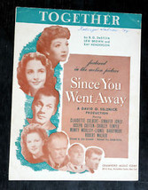 Together in Motion Picture, Since You Went Away 1928 Sheet Music Brown and Hende - £1.18 GBP