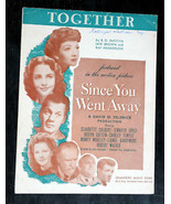 Together in Motion Picture, Since You Went Away 1928 Sheet Music Brown a... - £1.18 GBP