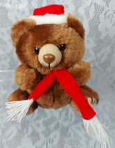 Russ Santa Bear Teddy Christmas Hat Little Mini 5&quot; Plush Stuffed Animal ... - £7.38 GBP