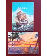 Sailboat. 3D stereo lenticular holographic сard (set 2 pcs). Japan. Mid ... - $475.91 MXN