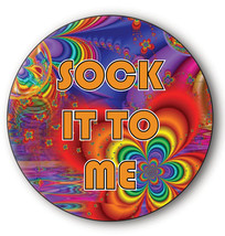 Quantity 12 Sock it to me LAUGH IN 3&quot; Pin Back Button for diy Halloween Costume  - £22.37 GBP