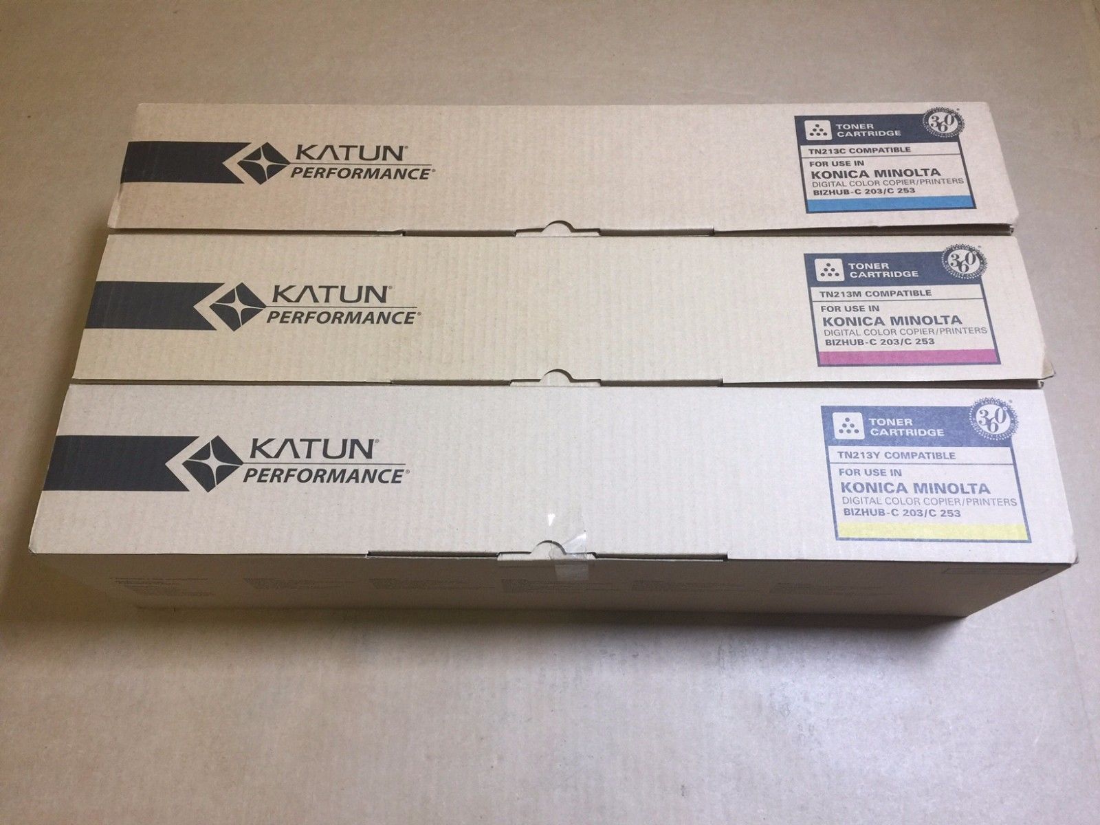 Katun Compatible Konica Minolta TN213 CMY Full Color Set - For BH C203 C253 - $143.55