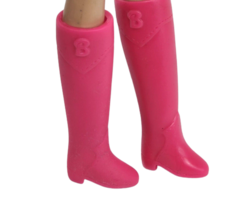 VINTAGE 1990's MATTEL BARBIE BRIGHT PINK KNEE HIGH RUBBER PADDOCK BOOTS ... - $7.60