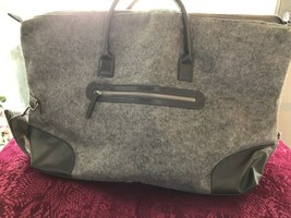 DSW Gray Wool Weekender ior Tote n Good Used Condition 24 x 8 - $20.00