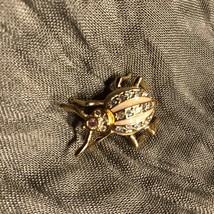 Joan Rivers Gold Tone Beetle Bug Enamel Aurora Borealis - $39.55