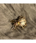 Joan Rivers Gold Tone Beetle Bug Enamel Aurora Borealis - £31.07 GBP