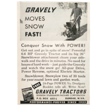 1961 Gravely Tractors Snow Blower Advertisement Vintage Agriculture DWF28 - $372.61 MXN