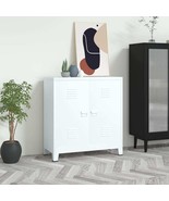 vidaXL Storage Chest White Steel Medium Storage Chest Rectangular - $808.90 CAD
