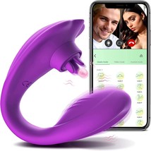 Clitoral Licking G Spot Vibrator with App Remote Control, Wearable Vibrator - £19.63 GBP