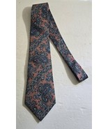 Vintage Christian Dior Pink &amp; Blue Paisley Silk Neck Tie Neck Tie USA - $350.81 MXN