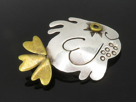 FAR FETCHED 925 Sterling Silver - Vintage Two Tone Fish Brooch Pin - BP5770 - £32.87 GBP