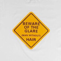 Vtg 90s L Novelty Gag Gift T-Shirt Beware of Glare Man w/o Hair Bald Agi... - $9.99
