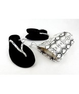 Ladies&#39; Folding Flip-Flops w/Pouch, FAUX SNAKESKIN ~ Spa, Beach, Pool, S... - $208.12 MXN