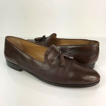Mezlan Havana Mens 10.5 B Narrow Dress Shoe Brown Leather Tassel Loafer Brogue   - £32.84 GBP