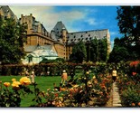 CPR Empress Hotel and Garden Victoria BC Canada UNP Chrome Postcard B19 - $1.93