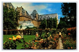 CPR Empress Hotel and Garden Victoria BC Canada UNP Chrome Postcard B19 - £1.54 GBP