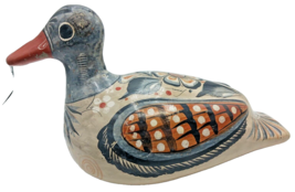 Vintage Tonala Pottery Hand Painted Mexican Large Duck - £15.78 GBP