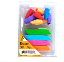 28 pcs Colorful Eraser Set  Yellow, Green, Blue, Orange, Pink - $14.82
