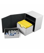 BCW White Leatherette Deck Box Vault LX Hold 100 Sleeved - £16.17 GBP