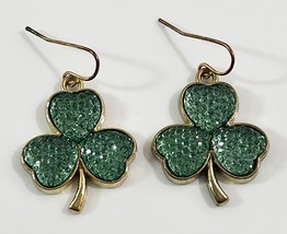 Gold Tone Three Leaf Clover Earrings (See Photos) - $11.87