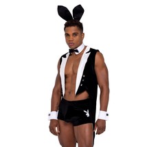 Playboy Tuxedo Bunny Costume Velvet Jacket Logo Coattails Wrist Cuffs Ea... - £77.35 GBP