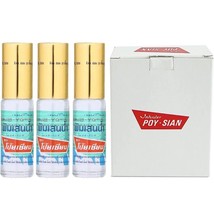 3 pc -  Poy-Sian Pim-Saen Balm Oil Roll On Cold Dizziness Relief Nasal I... - £10.30 GBP