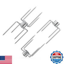 Onlyfire 2PCS 4-Prong Rotisserie Meat Forks for Grills - 5/16" Square Rod - $36.01