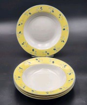 Royal Doulton Blueberry Set Of 4 Soup Bowls 8.5 Dishwasher &amp; Microwave Safe 2005 - £19.66 GBP