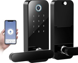 Beautiful Fingerprint Lock With Bluetooth Smart Life App, Stainless Steel Door - £73.12 GBP