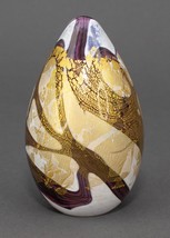 Isle of Wight England British Art Glass Paperweight Golden Peacock Collection - £55.14 GBP