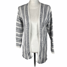 Pendleton Cardigan Sweater Womens P White Blue Linen Blend Nordic Fair Isle - £16.38 GBP